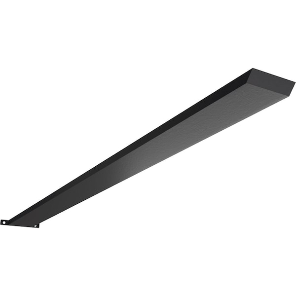 Ekena Millwork 2 1/2"W x 36"D Countertop Island Steel Heavy Duty Bracket w/ Flange, Powder Coated Black BKTM02X36IBPBL - main